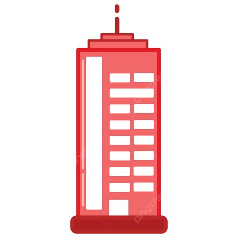 Tall Building Clipart Vector, Tall Building Red, Tower, Tall Building ...