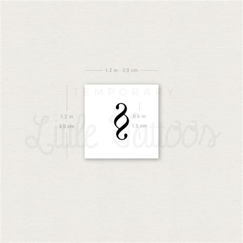 Section Sign Temporary Tattoo - Set of 3 – Little Tattoos