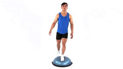 How to do a BOSU squat single leg - YouTube