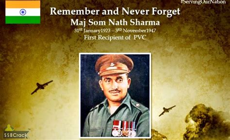 PVC Inspirations: Major Somnath Sharma