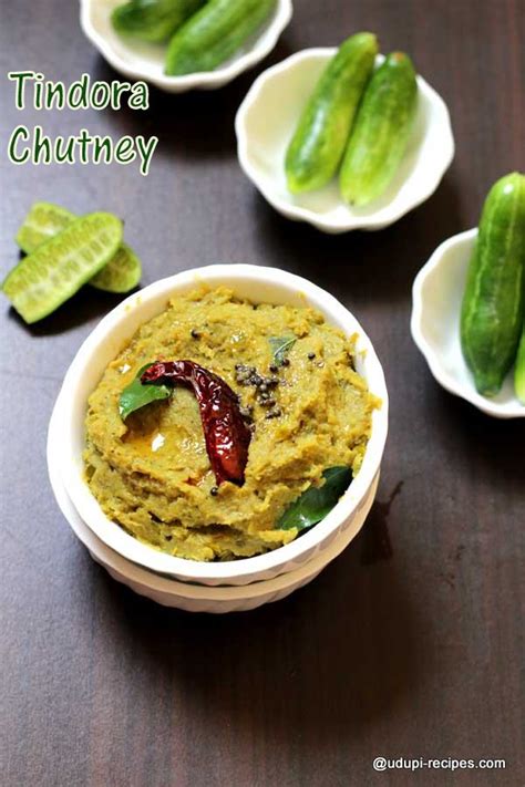 Tindora Chutney | Tondekayi Chutney Recipe - Udupi Recipes