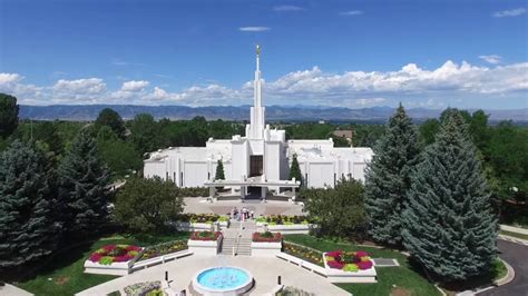 The Denver, Colorado LDS Mormon Temple aerial footage - YouTube