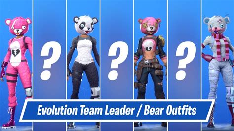 Evolution of Team Leader/Bear Skins in Fortnite - YouTube