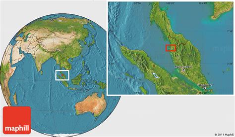 Satellite Location Map of Sungai Petani