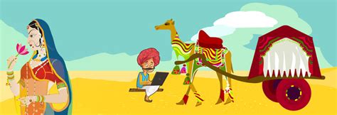 Modern Rajasthani Desert Wallpaper – Myindianthings