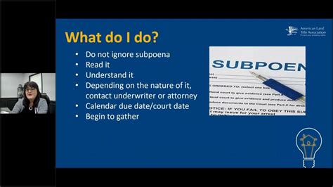 You’ve Been Subpoenaed, Now What - YouTube