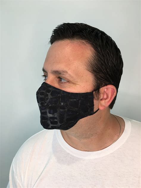 Mosaic Charcoal Face Mask For Men - Filter Pocket - Washable - Premium Handmade Face Mask