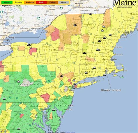 Ct Fall Foliage Map