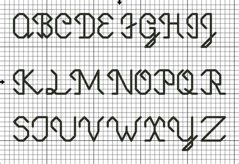 Alphabet Patterns for Cross Stitch and Back Stitch