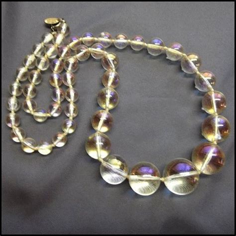 MIRIAM HASKELL Necklace Iridescent Bubbles Vintage Jewelry