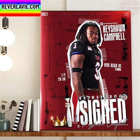 Keyshawn Campbell Signed Troy Trojans Football Home Decor Poster Canvas ...