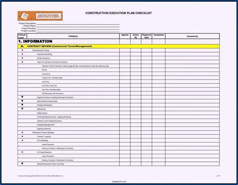 √ Free Printable Project Checklist Template | Checklist Templates