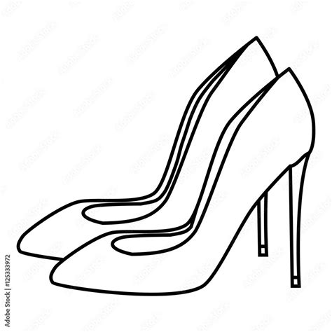 Heels Clipart Black And White