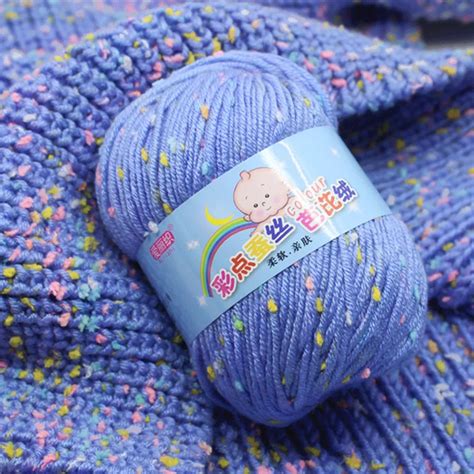 1pcs Colored Milk Cotton Hand Knitting Yarn Baby Woolen Diy Weave ...