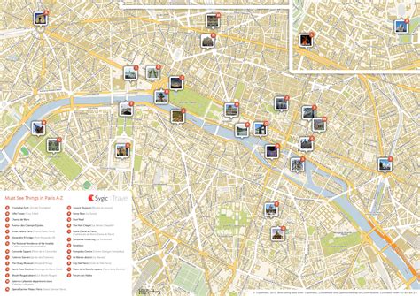 Paris Printable Tourist Map | Sygic Travel