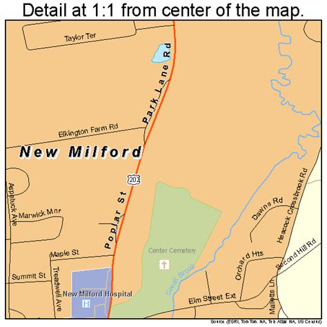 New Milford Connecticut Street Map 0952560