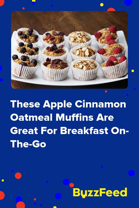 These Apple Cinnamon Oatmeal Muffins Are Great For Breakfast On-The-Go ...