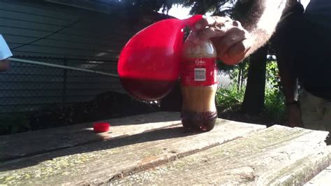 Mentos Balloon Experiment Coke - YouTube