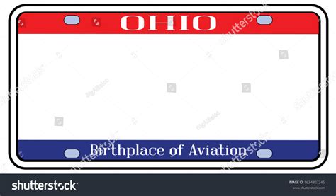 Ohio State License Plate Colors State Stock Vector (Royalty Free) 1634807245 | Shutterstock