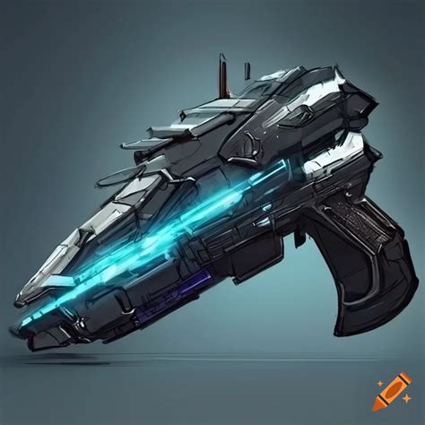 Concept art of a futuristic weapon