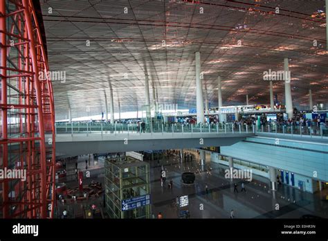 Interiors of an airport, Beijing, China Stock Photo - Alamy