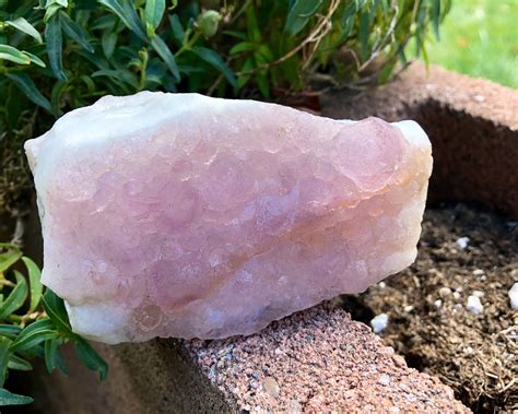 Pink Irregular Fluorite Crystal Cluster Specimen on White Quartz Matrix