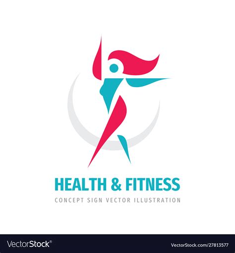 Health fitness - concept business logo design Vector Image