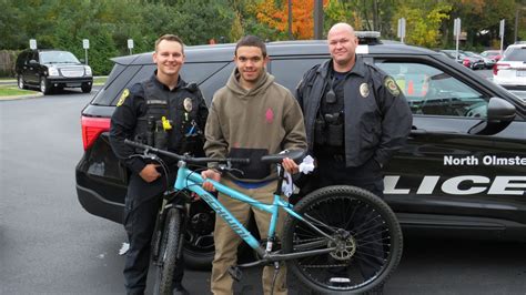 PHOTOS: North Olmsted, Ohio, police replace stolen bicycle