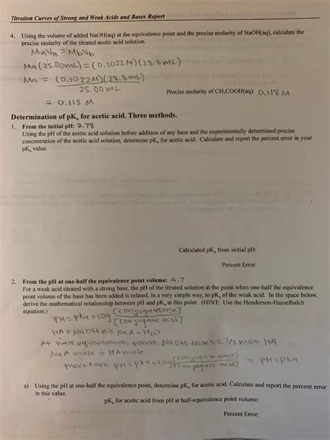 Solved Determine the pKa for acetic acid. Three methods. I | Chegg.com