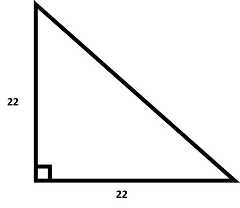 How to find the length of the hypotenuse of a 45/45/90 right isosceles ...