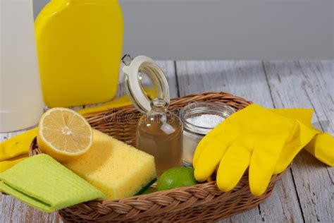 Natural Organic Home Cleaning Products. Stock Photo - Image of powder, clean: 228298526