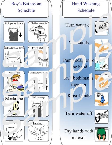 DIY Printable Download Autism PECS Visual Schedule Hygiene | Etsy