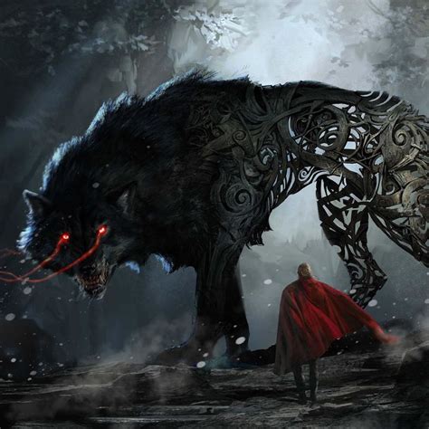 Fenris Wolf (Marvel Cinematic Universe) | Mythical creatures art ...