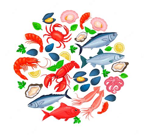 Premium Vector | Icons seafood