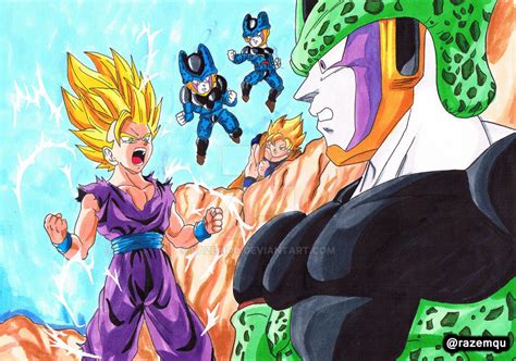 Gohan Vs Cell by razemqu on DeviantArt