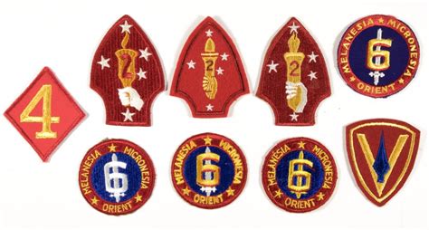 Lot - MARINE CORPS DIVISIONAL PATCHES (9)