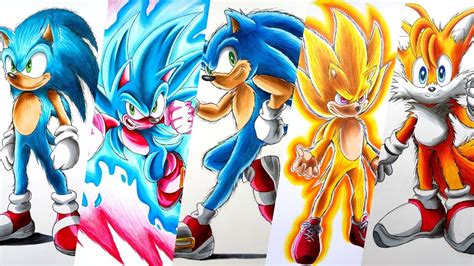 Drawing Sonic Characters - Compilation 14 - YouTube