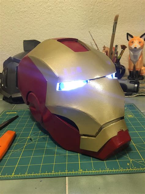 [self] Light up Iron Man Helmet : r/cosplayprops