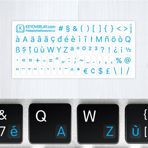 French mini transparent stickers for dark keyboard