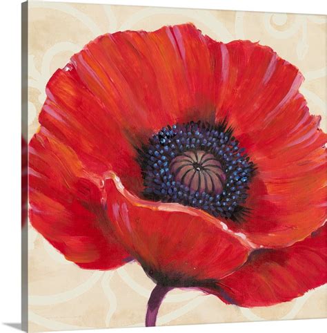 Great BIG Canvas | "Red Poppy I" Canvas Wall Art - 20x20 - Walmart.com