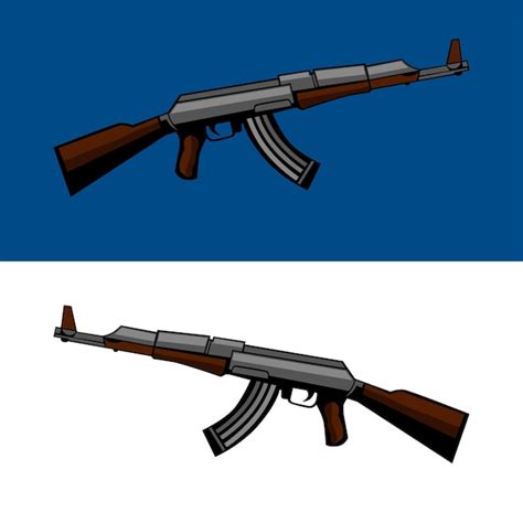 Premium Vector | Vector ak-47 pistol gun, draco ak-47