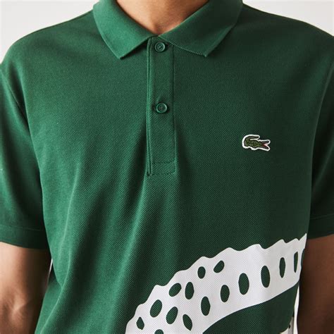 Men's Lacoste Oversized Crocodile Print Polo Shirt | LACOSTE