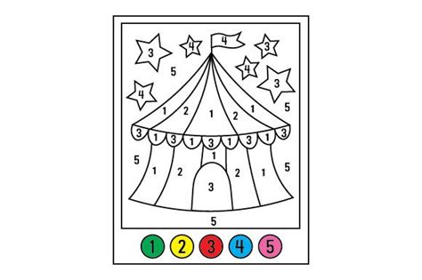 Circus Tent Coloring Page SVG Cut file by Creative Fabrica Crafts · Creative Fabrica