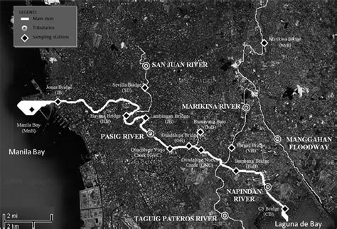 Map of the Pasig River Unified Monitoring Stations (PRUMS). | Download Scientific Diagram