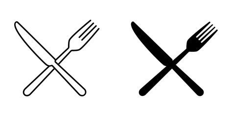 Set of fork and knife icons 2743518 Vector Art at Vecteezy