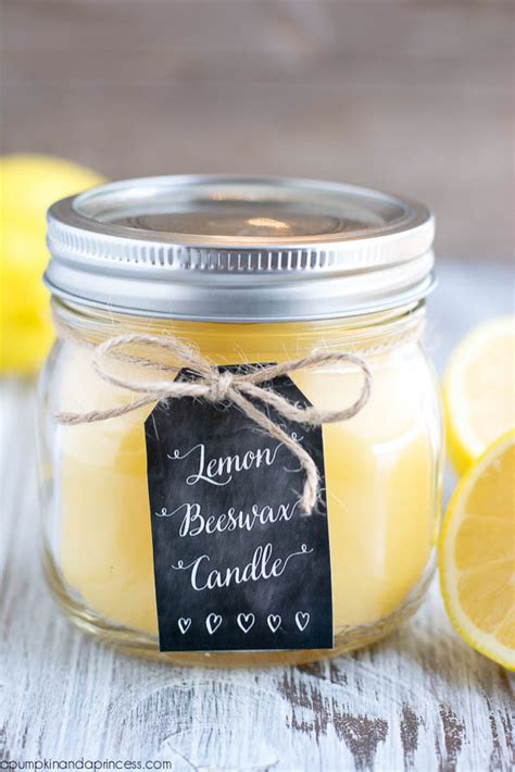 DIY Lemon Beeswax Candle - A Pumpkin And A Princess