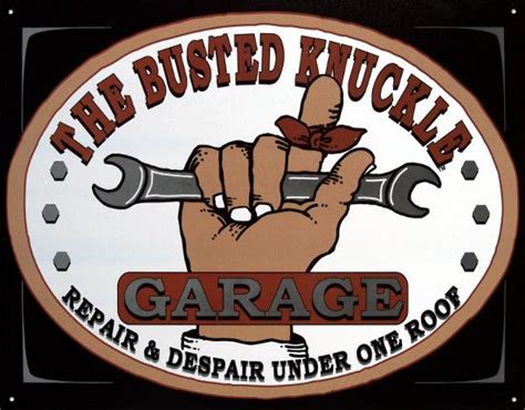 'Busted Knuckle Garage' Tin Sign | AllPosters.com