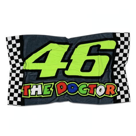 VR46 Valentino Rossi Beach Towel The Doctor 170 x 100cm - Motorsport Merchandise from Le Mans 88 UK