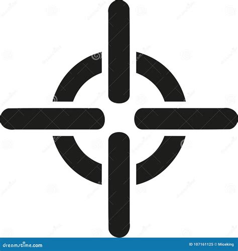 Crosshair symbol vector stock vector. Illustration of target - 107161125