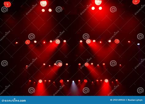 Colorful Concert Lights on Empty Stage Stock Image - Image of effects ...